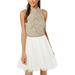 City Studio Womens Juniors Lace Embellished Party Dress