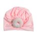 Onever Baby Turban Cotton Baby Beanie Hat Baby Solid Color Cap Donut Bandana Hat Baby Breathable Hat