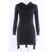 Women's dress autumn and winter urban leisure fleece hooded women's dress women's sweater OLRIK D96