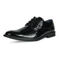 Bruno Marc Mens Oxford Shoes Lace Up Leather Lined Classic Brogue Dress Shoes Prince-16 Black/Pat Size 6.5