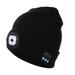 Meterk Unisex Kintted Hat Built-in 4Pcs Led Lights BT5.0 Knit Cap Autumn Winter Warm Beanie Cap for Outdoor Cycling Fishing Camping