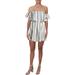 Aqua Womens Cold Shoulder Striped Mini Dress