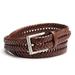 Men's Croft & Barrow Handlaced Basket Weave Braided Belt Tan