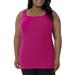 Fit for Me by Fruit of the Loom Women's Plus-Size Active Shirred Tank with Shelf Bra