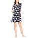 MICHAEL Michael Kors Womens Flared Floral Shirtdress