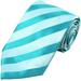 Jacob Alexander Men's Solid Color Tonal Stripe Regular Neck Tie - Turquoise