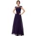 Ever-Pretty Womens Pleated Empire Waist Floor Length Maxi Evening Dresses for Women 09993 Purple US24