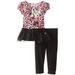 Disney Baby Girls' Minnie Mouse 2 Piece Print Short Sleeve Legging Set, Black, 18 Months