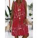 Women's Fashion Lightning Print V-neck Sleeveless Dress