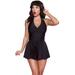 Esther Williams Retro Marilyn Halter Swim Dress E08001, Black, 10