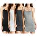 Women & Juniors Solid Plain Spaghetti Strap Camisole Mini Dress Tank Top