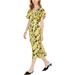 Maison Jules Womens Floral With Bees Midi Dress