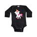 Inktastic Cute Little Unicorn, Red And Pink Mane, Hearts Infant Long Sleeve Bodysuit Female