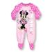 Minnie Mouse Pajamas for Toddlers One Piece Footed Blanket PJ Sleeper (4T) Pink
