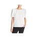 Calvin Klein Womens Puff Sleeve Pullover Blouse