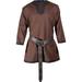 Basic Tunic - Brown with Black, size: Small Cotton by Medieval Collectibles