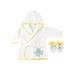 Luvable Friends Woven terry bathrobe & slippers bath time set (baby boys or baby girls unisex)