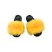 Woobling Women's Girls Fur Slides Fuzzy Furry Slippers Stylish Sandals