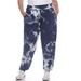 White Mark Women's Plus Size Tie-Dye Harem Pants