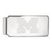 Solid 14k White Gold Official Michigan (Univ Of) Slim Business Credit Card Holder Money Clip - 53mm x 24mm