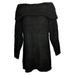 Nina Leonard Women's Sweater Sz L Mixed Yarn Novelty Knit Tunic Black 730454