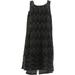 Halston Knit Jacquard Dress Hi-Low Hem Women's A301943