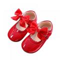 Pretty Comy Children Girl PU Shoes Princess Dance Bow Kids Dress Party Shoe Flats Casual Single First Walkers