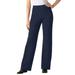 Woman Within Women's Plus Size Petite Wide Leg Ponte Knit Pant