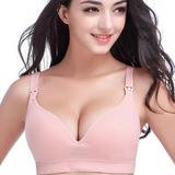 Useful Women Seamless Padded Bras Ladies Wire-Free Bra B C Cup Pink XL