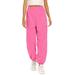 Avamo Women's Relaxed Fit Jersey Sports Pants French Terry Fleece Jogger Sweatpants Fitness Active Pants Trouser Pink M