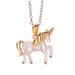 Small Unicorn Necklace Light Sparkle White Goldplated Anti-Tarnish Adorable Pendant Jewelry-470-SU