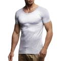 LEIF NELSON Men's Modern Basic T-Shirt Fashionable Shortsleeve Hoodie Sweater Jacket Slim Fit LN6373; XX-Large, Gray