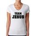 Awkward Styles Team Jesus V Neck T-Shirt for Her Christian Shirts Christian Black Clothes for Women Team Jesus T-Shirt Christ Tshirt for Ladies Christian Gifts Jesus Shirts Jesus Clothing Collection