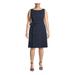 Anne Klein Womens Plus Striped Belted Special Occasion Dress