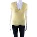 Pre-ownedRalph Lauren Black Label Womens Cashmere Short Sleeve Sweater Yellow Size M