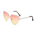 Fashion Women Sunglasses UV400 Eyeglass Dames Heart Shaped Zonnebril Sun Glasses Eyewear, Thin Metal Frame Lovely Heart Style for Women Retro Sunglasses