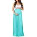 Avamo Sleeveless Ruching Maternity Dress for Women Color Block Pregnancy Maxi Dress Summer Beach Sundress