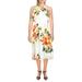 Women's Floral Midi w/ Lace Trim Dress