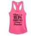 Funny Womenâ€™s Basic Tank Top "There's A 99.9% Chance I'm A Disnâ€� Yoga Shirt XX-Large, Fuchsia