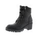 Madden Girl Womens Hush Faux Leather Lug Sole Combat Boots