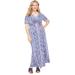 Catherines Women's Plus Size Vineyard Twist-Knot Maxi Dress