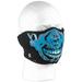 Fox Outdoor Neoprene Thermal Half Mask Blue Chrome Skull