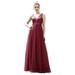 Ever Pretty Women's Double V-Neck Sequin Party Dress Cocktail Gowns Evening Dress 00715 Burgundy US6