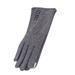 Grofry Women Gloves,Winter Outdoor Warm Touch Screen Gloves Solid Full Finger Mittens Gray