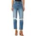 Jessica Simpson Womens Infinite Destroyed Slim Straight Leg Jeans