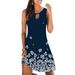 LilyLLL Women Floral Sleeveless Casual Shift Dress Summer Beach Sundress