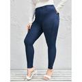 Women's Plus Size Pocket Back Skinny Jeggings