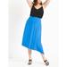 ELOQUII Women's Plus Size Knit Midi Skirt with Asymmetric Hem
