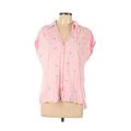 Pre-Owned Old Navy Women's Size L Short Sleeve Button-Down Shirt