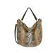 Mellow World Large Women Snakeskin Hobo with Stud Accents